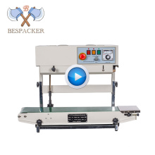 Bespacker FR-770LW Date printed plastic aluminum foil kraft paper automatic continuous bag heat sealing sealer machine